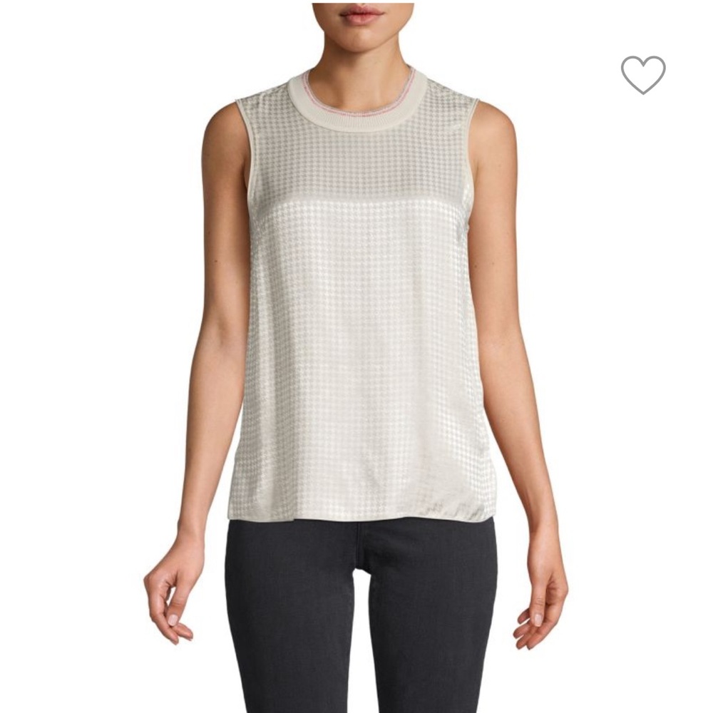 Rag and bone houndstooth silk tank